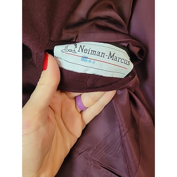 Neiman Marcus Men's Wool Sport Coat Blazer Jacket 44R Purple Plum GUC - Picture 9 of 9